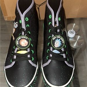 Men High-Top Sneakers - Rick and Morty